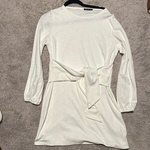 White Long Sleeve Dress